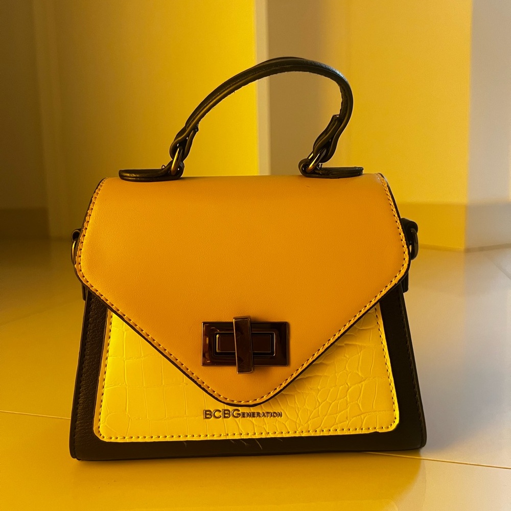 BCBGeneration Two-Tone Pink and Black Mini Bag